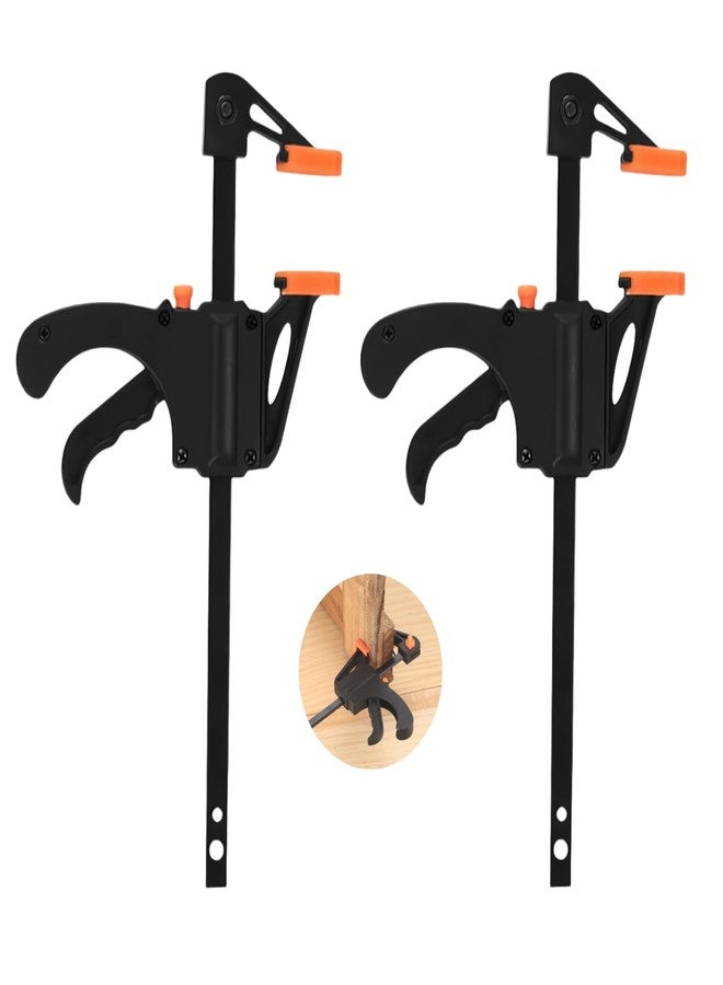 Xfopz 4 Inch Bar Clamps for Woodworking, 2 Pcs Trigger Quick Grip Clamps, One Handed Ratchet Wood Working Clamps, Mini Small Bar Woodworking Clamps for Wood Gluing Crafts - Image 1